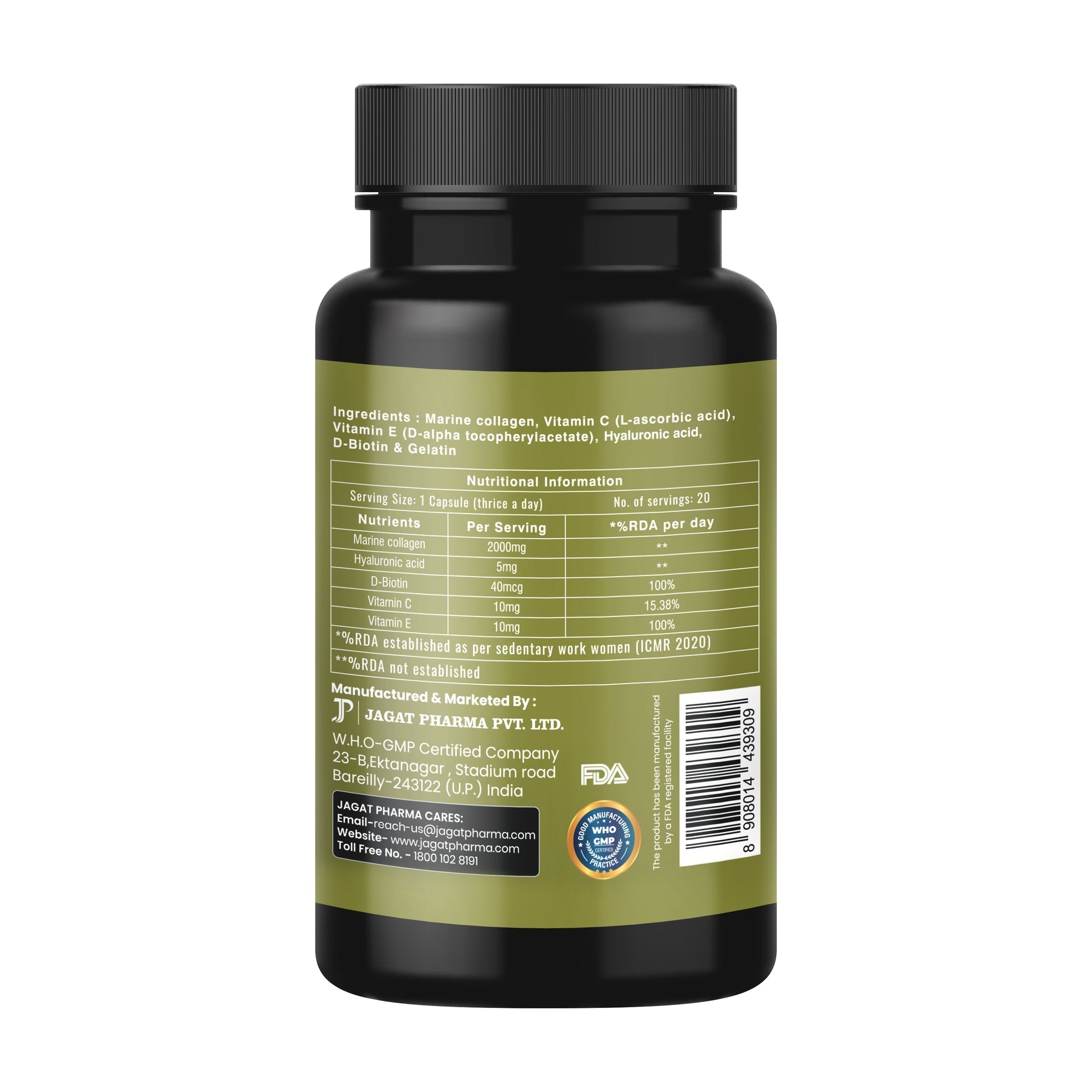 Marine Collagen for Hair, Skin, Joint, Nail, Bones