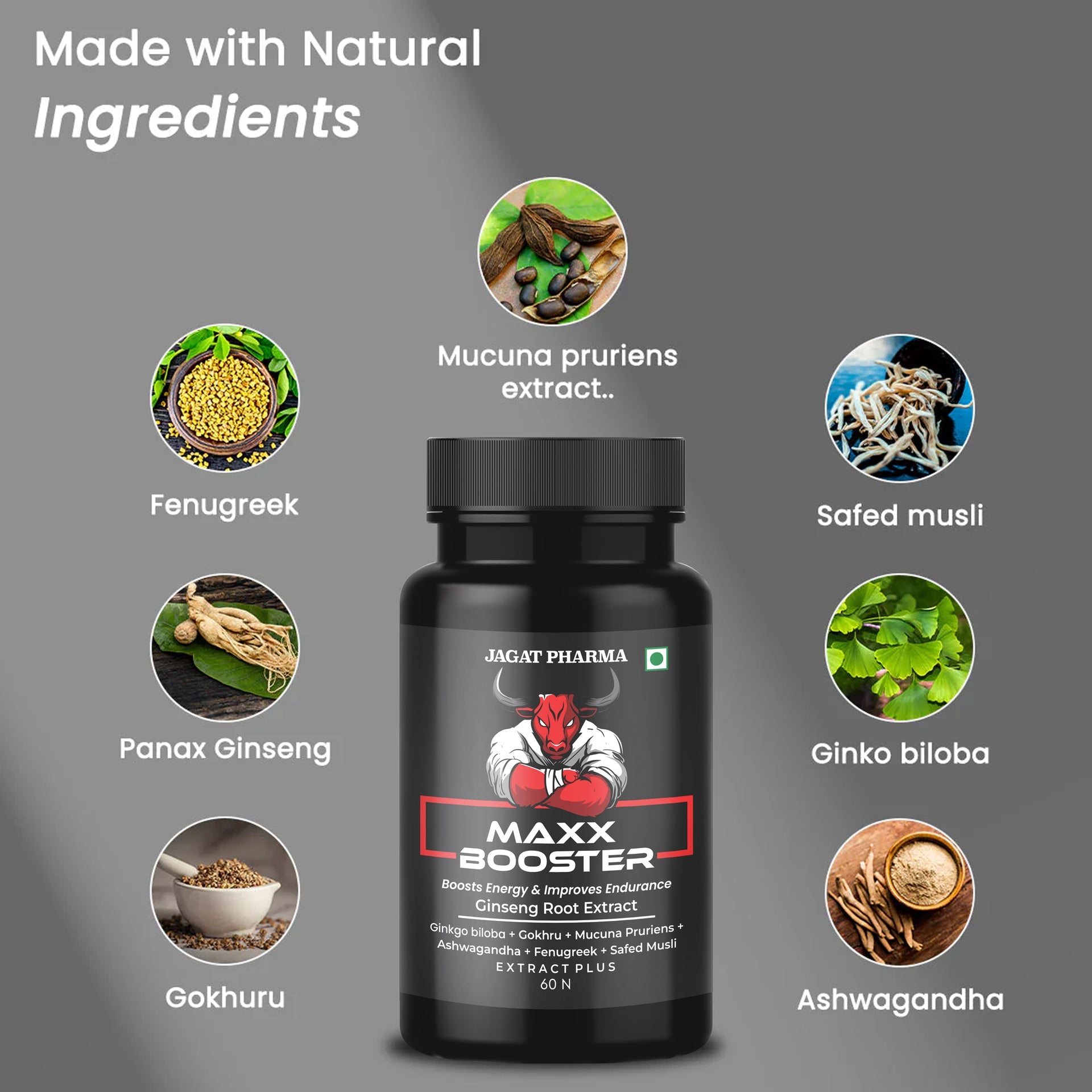 Maxx booster- 60 Caps | The Strongest Muscle Mass Gainer and Performance Booster