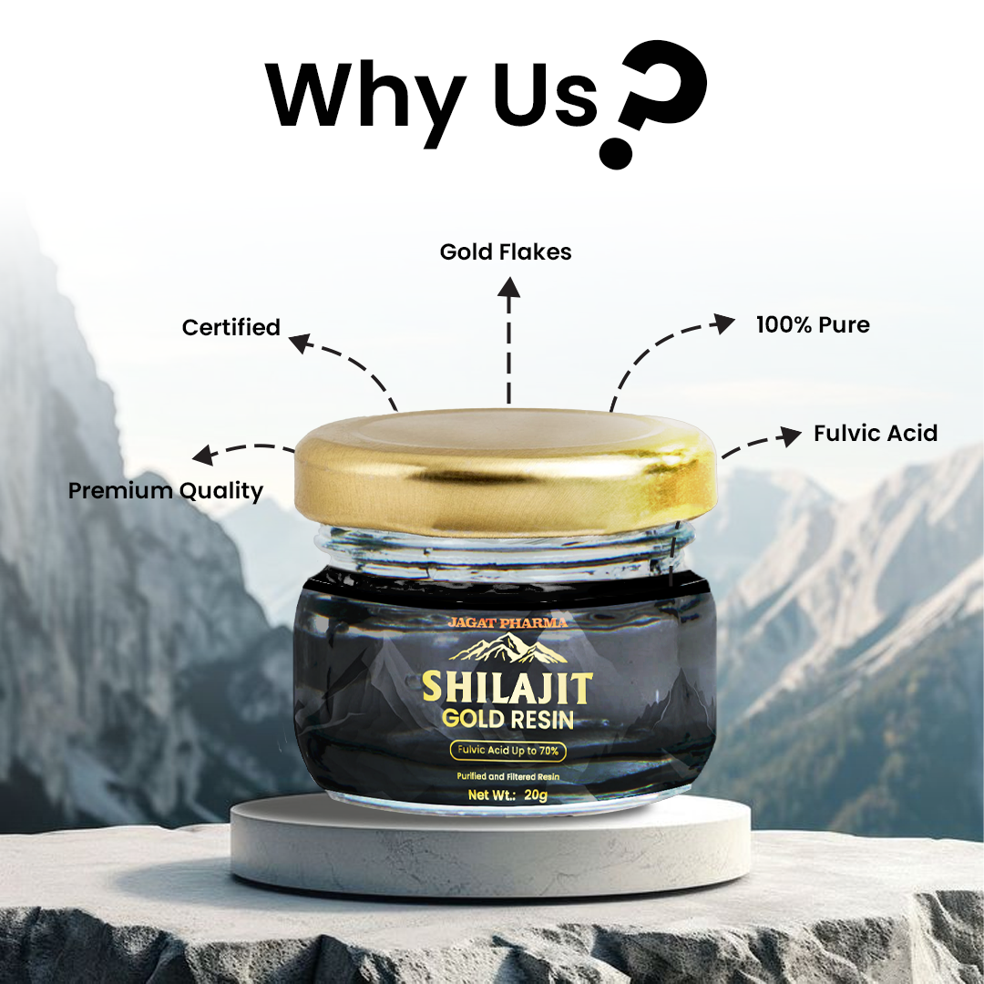 Himalayan Shilajit Gold Plus Resin - Nature's Golden Touch for Enduring Wellness