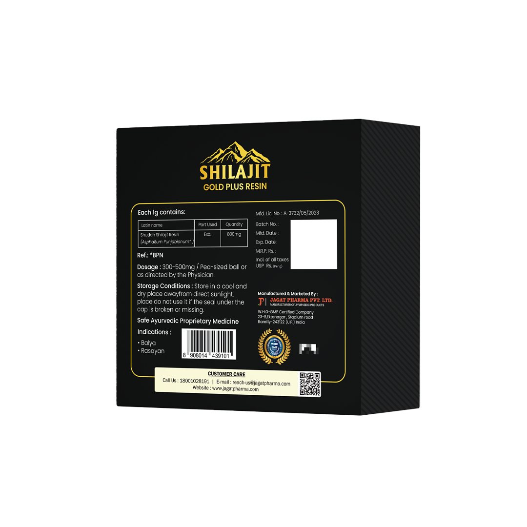 Himalayan Shilajit Gold Plus Resin - Nature's Golden Touch for Enduring Wellness